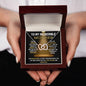 To My Incredible Mother Interlocking Hearts Necklace (Choose Standard Black Box or Mahogany Box With LED Light)