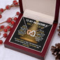 To My Incredible Mother Interlocking Hearts Necklace (Choose Standard Black Box or Mahogany Box With LED Light)