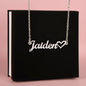 Daughter Name Necklace With Heart, Love Dad