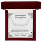 Daughter Name Necklace With Heart; Love, Mom