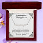 Daughter Name Necklace With Heart, Love Dad