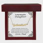 Daughter Name Necklace With Heart, Love Dad
