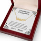 Daughter Name Necklace With Heart; Love, Mom