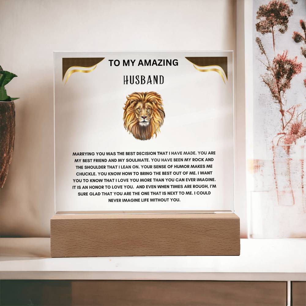 To My Amazing Husband Square Acrylic Plaque