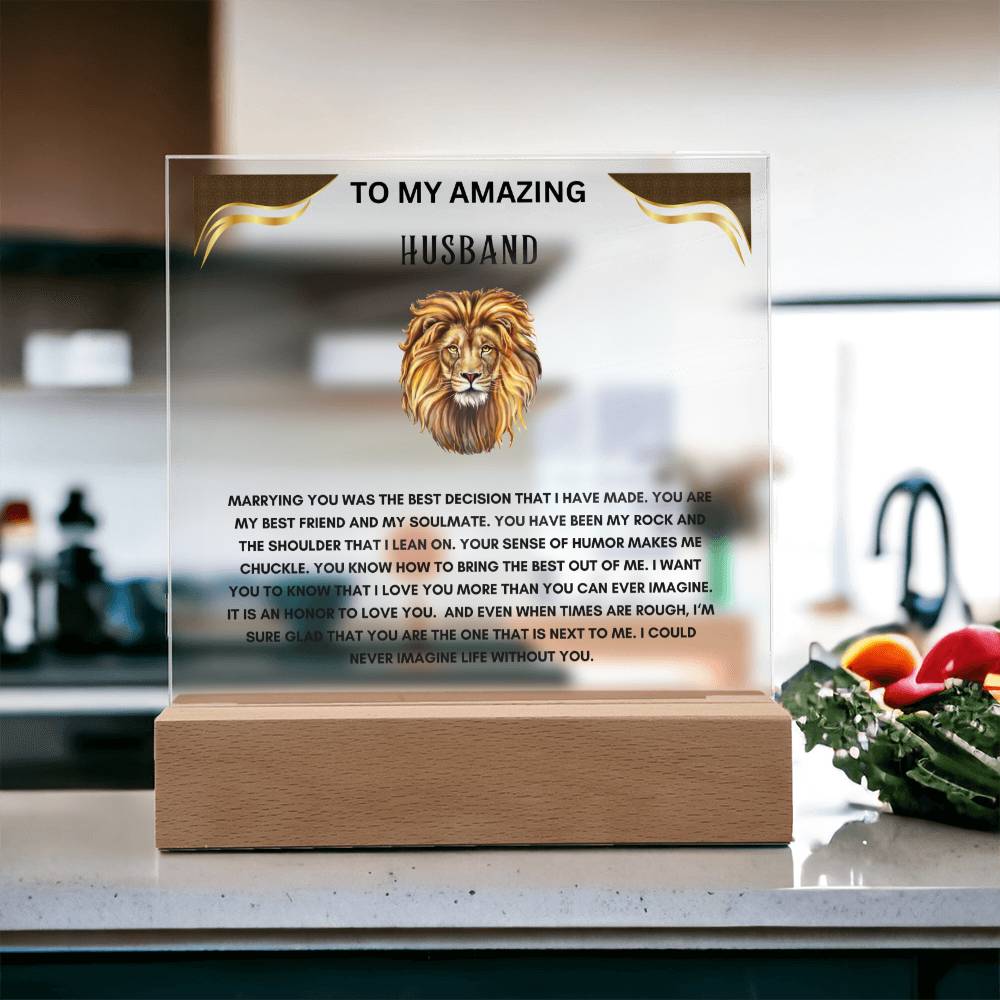 To My Amazing Husband Square Acrylic Plaque