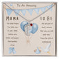 Mama To Be Engraved Baby Boy Feet with Birthstones