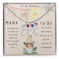 Mama To Be Engraved Baby Feet with Birthstones