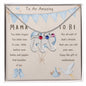 Mama To Be Engraved Baby Boy Feet with Birthstones
