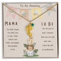 Mama To Be Engraved Baby Feet with Birthstones