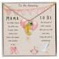 Mama To Be Engraved Baby Girl Feet with Birthstones