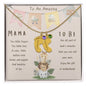 Mama To Be Engraved Baby Feet with Birthstones