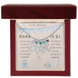 Mama To Be Engraved Baby Boy Feet with Birthstones