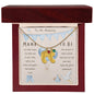 Mama To Be Engraved Baby Boy Feet with Birthstones