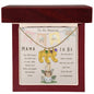 Mama To Be Engraved Baby Feet with Birthstones