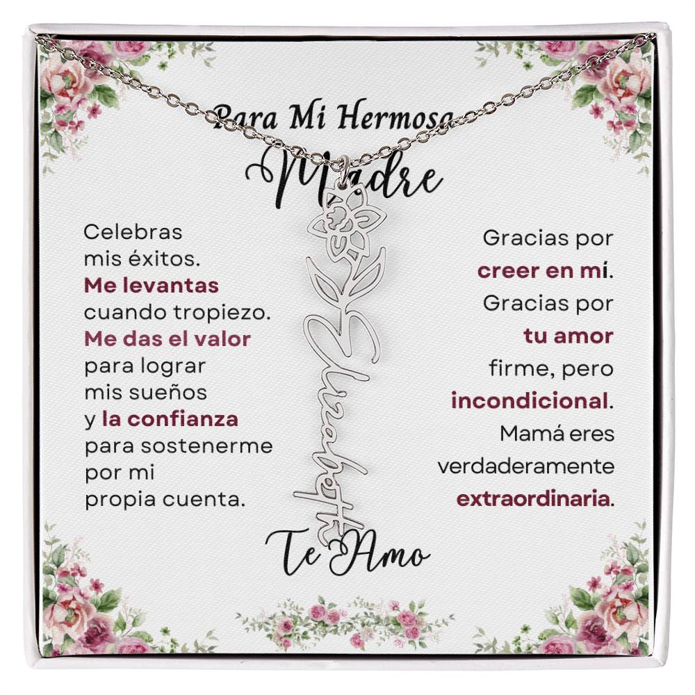 Para Mi Hermosa Madre Cadena con Flor