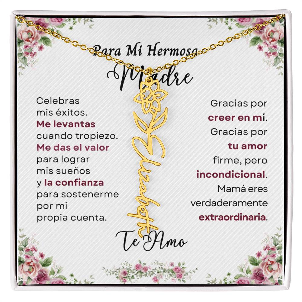 Para Mi Hermosa Madre Cadena con Flor