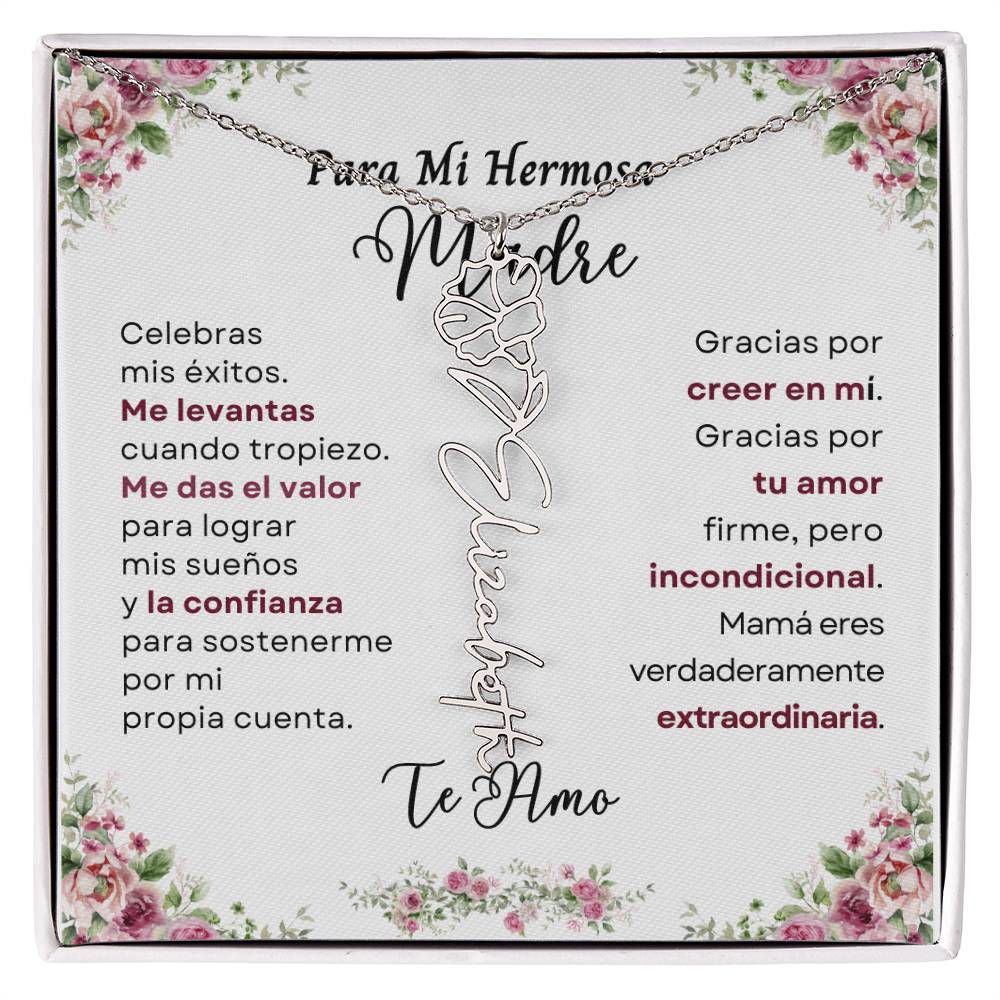 Para Mi Hermosa Madre Cadena con Flor