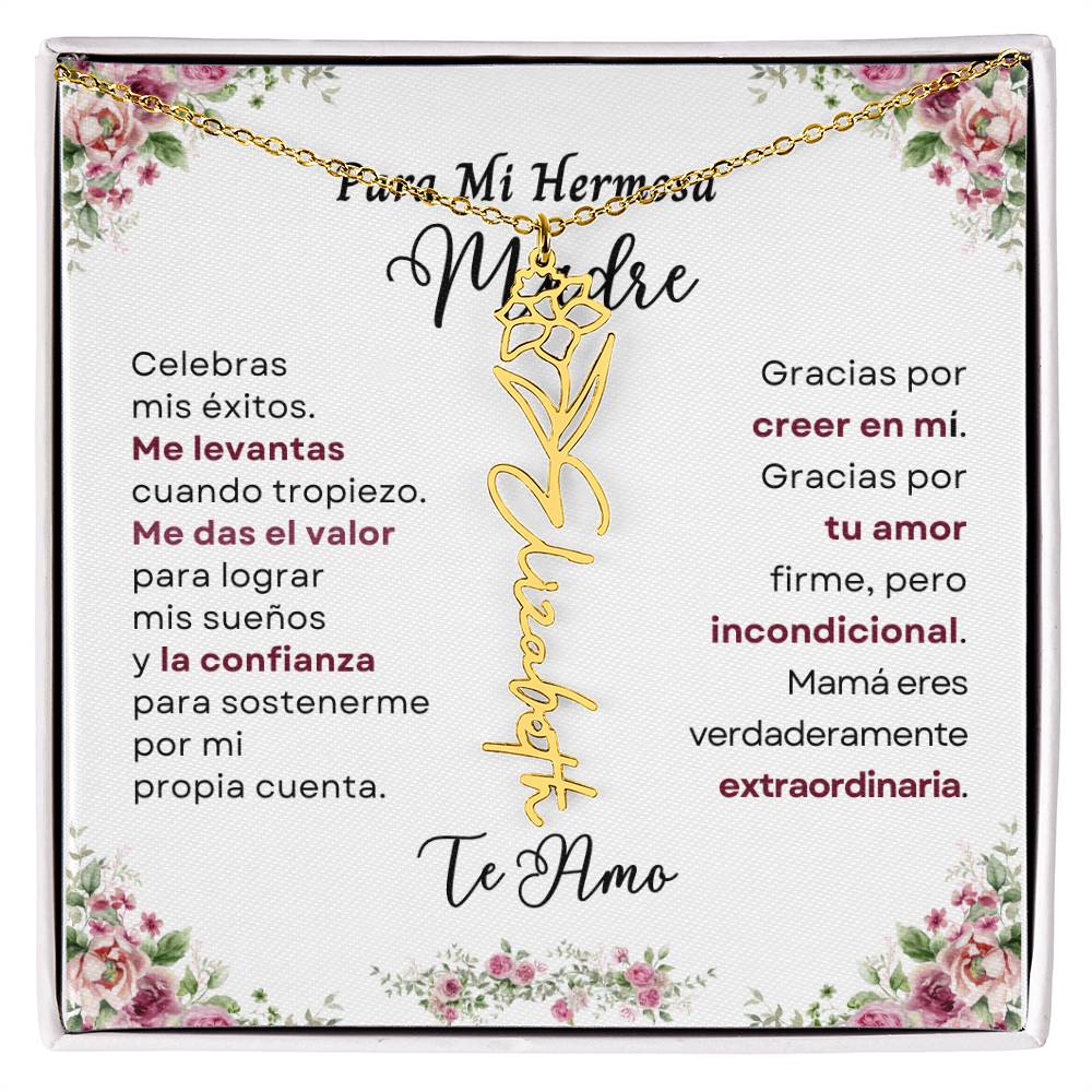 Para Mi Hermosa Madre Cadena con Flor