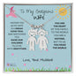 To My Gorgeous Wife Engraved Children Necklace