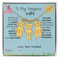 To My Gorgeous Wife Engraved Children Necklace