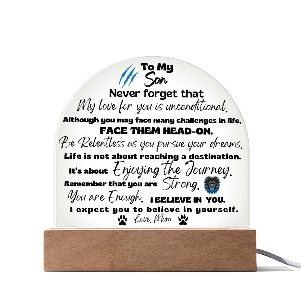 My Son Acrylic Dome Plaque