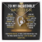 To My Incredible Mother Forever Love Necklace With Standard Black Box (NO LED)