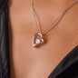 To My Beautiful Daughter Love, Dad Heart Necklace