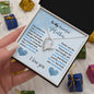 To My Beautiful Mother (Blue) Forever Love Necklace (Choose Standard Black Box or Wooden Box with LED)