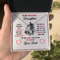 To My Beautiful Daughter Love, Dad Heart Necklace