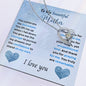 To My Beautiful Mother (Blue) Forever Love Necklace (Choose Standard Black Box or Wooden Box with LED)