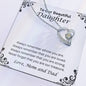 To Our Beautiful Daughter; Love, Mom and Dad Heart Necklace