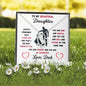 To My Beautiful Daughter Love, Dad Heart Necklace