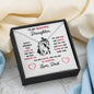 To My Beautiful Daughter Love, Dad Heart Necklace