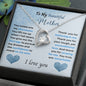 To My Beautiful Mother (Blue) Forever Love Necklace (Choose Standard Black Box or Wooden Box with LED)