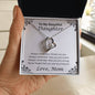 To My Beautiful Daughter, Love Mom Heart Necklace