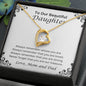 To Our Beautiful Daughter; Love, Mom and Dad Heart Necklace