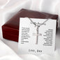 To My Amazing Son; Love, Dad Cross Necklace