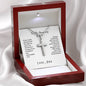 To My Amazing Son; Love, Dad Cross Necklace