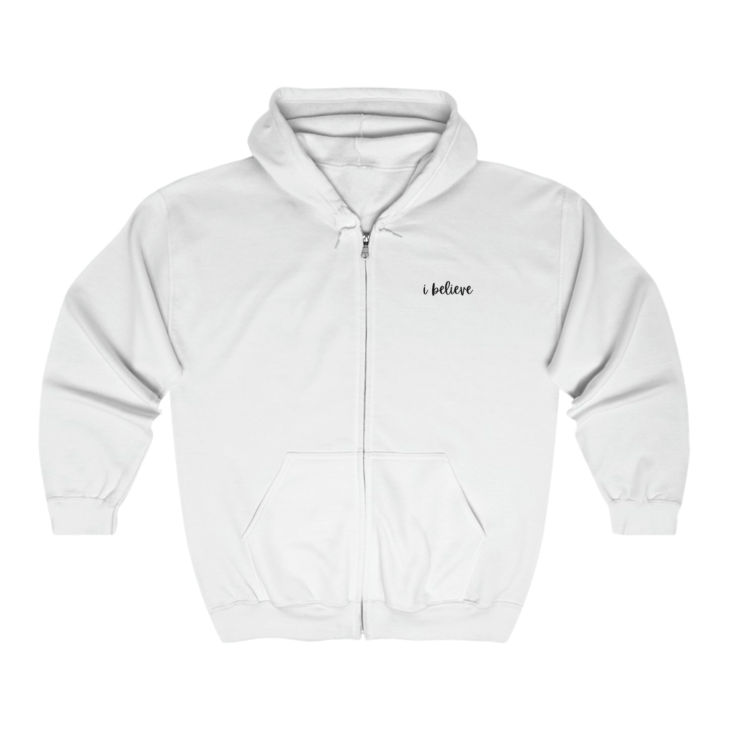 I Believe Unisex Heavy Blend™ Full Zip Hooded Sweatshirt