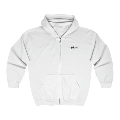 I Believe Unisex Heavy Blend™ Full Zip Hooded Sweatshirt