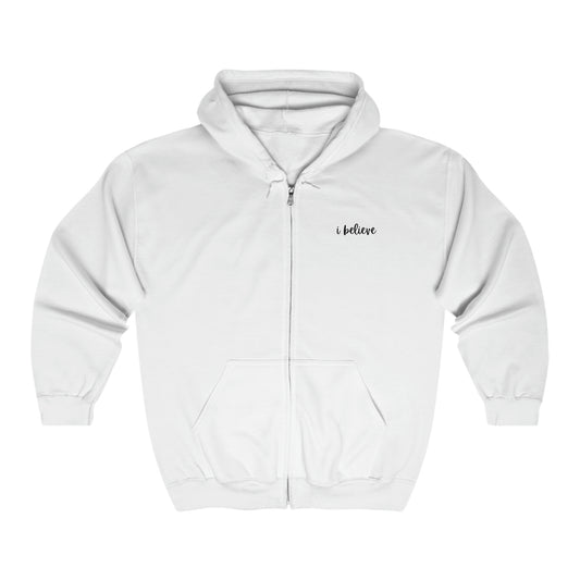 I Believe Unisex Heavy Blend™ Full Zip Hooded Sweatshirt
