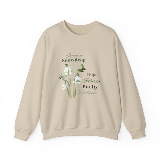 January Snowdrop Unisex Heavy Blend™ Crewneck Sweatshirt