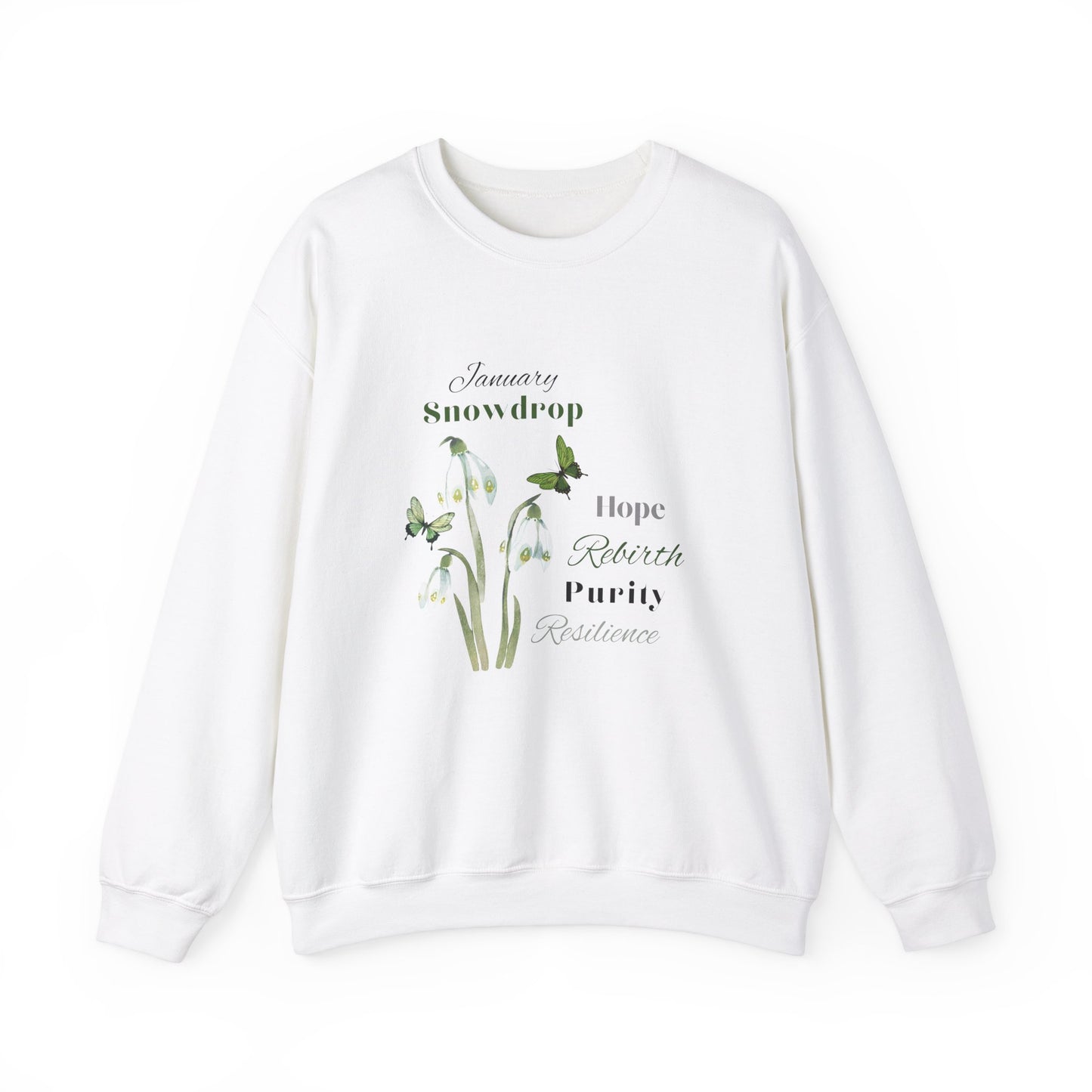 January Snowdrop Unisex Heavy Blend™ Crewneck Sweatshirt