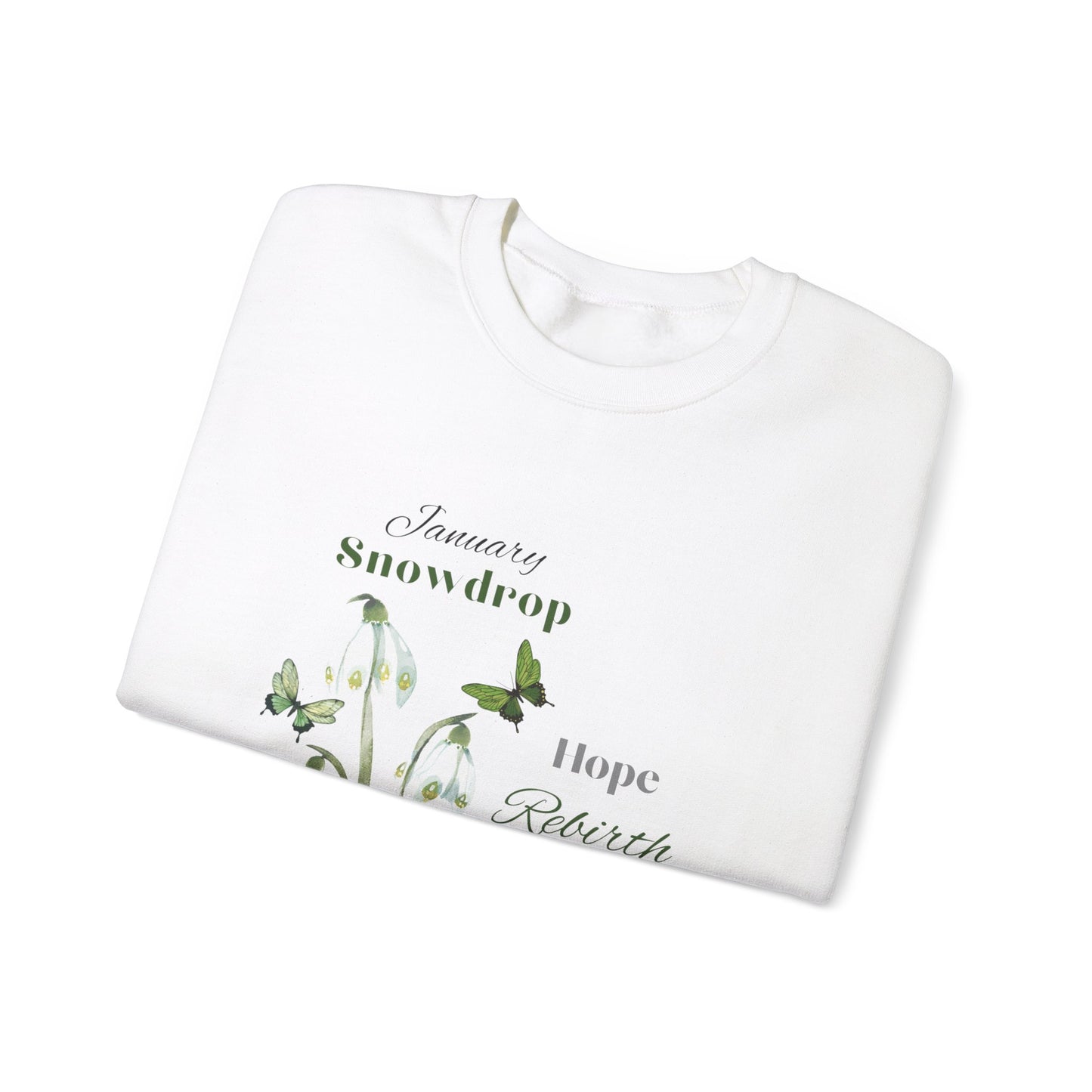 January Snowdrop Unisex Heavy Blend™ Crewneck Sweatshirt