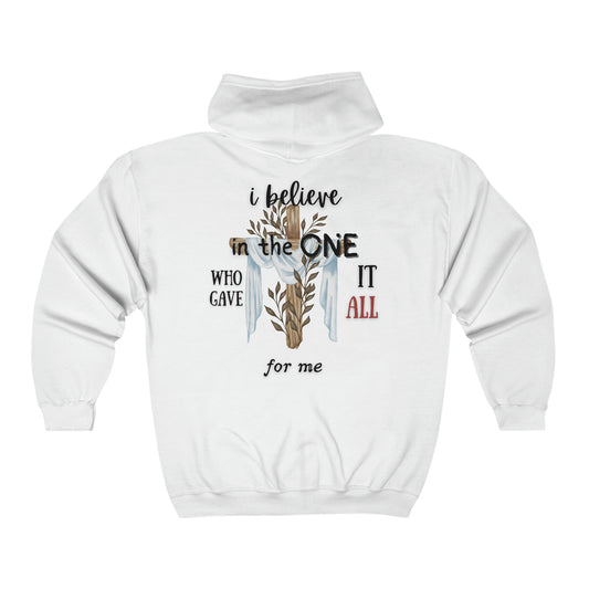 I Believe Unisex Heavy Blend™ Full Zip Hooded Sweatshirt