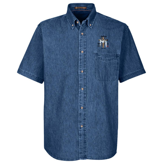 M550S Harriton Mens Short Sleeve Denim Shirt