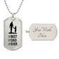 Best Dad Ever From Daughter  Graphic  Dog Tag
