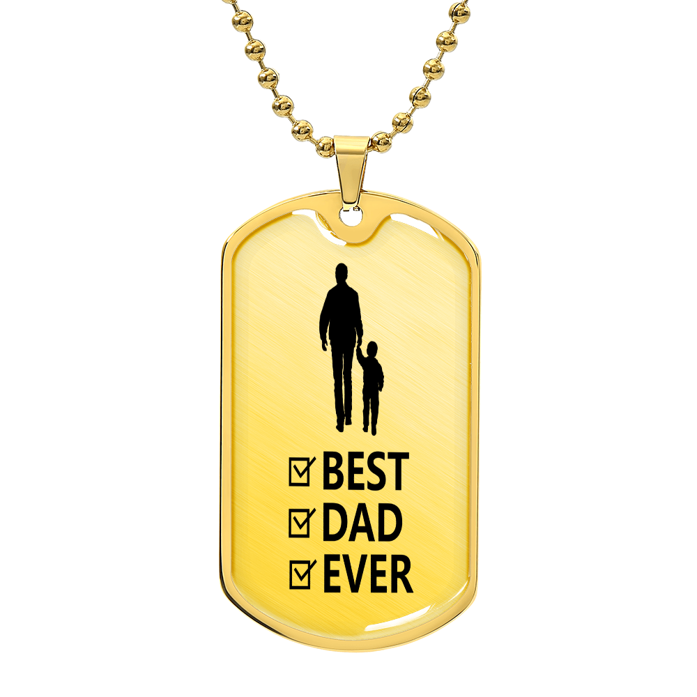 Best Dad Ever from Son  Graphic Dog Tag