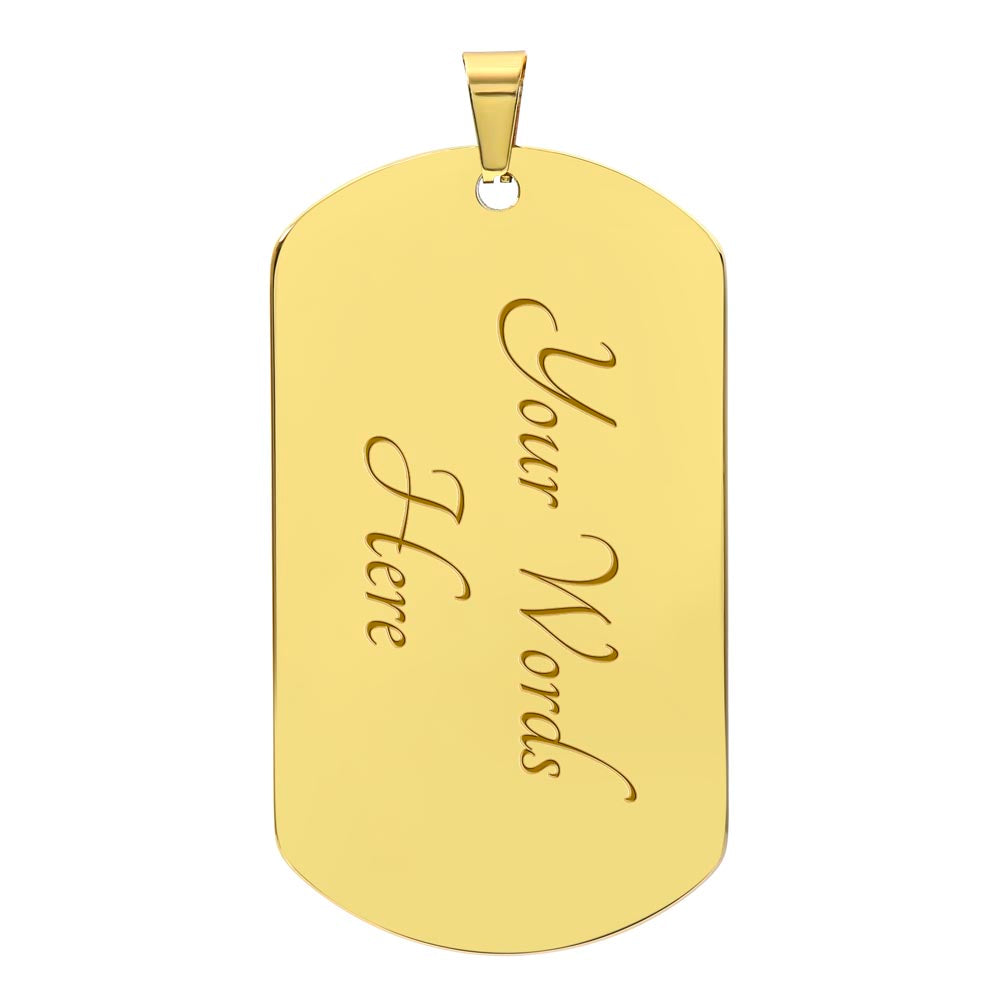 Best Dad Ever from Son  Graphic Dog Tag