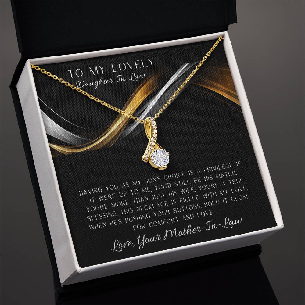 To My Lovely Daughter-In-Law Alluring Beauty Necklace